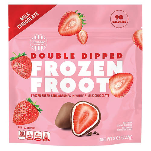 Sundae Shoppe White & Milk Chocolate Frozen Strawberries, 8 oz